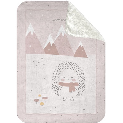 KikkaBoo Бебешко одеяло с шерпа KikkaBoo - Hedge-hugs, 80 x 110 cm (31103020145)