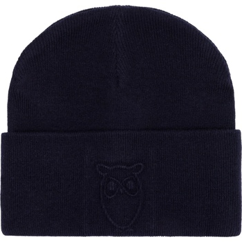 KnowledgeCotton Apparel Зимна шапка (beanie) Knowledgecotton apparel Embossed Owl DL Wool Beanie - Total Eclipse - размер One Size (904-4953-0511)