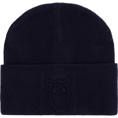 KnowledgeCotton Apparel Зимна шапка (beanie) Knowledgecotton apparel Embossed Owl DL Wool Beanie - Total Eclipse - размер One Size (904-4953-0511)