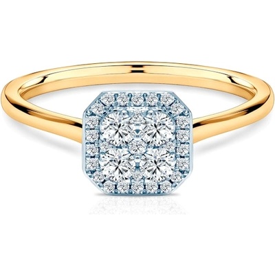 SAVICKI Годежен пръстен Savicki: двуцветно злато, диаманти