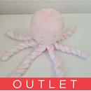 Nattou prvá hračka bábätka hrajúca chobotnička Piu Piu Lapidou pink coral light růžová