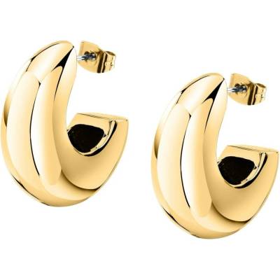 Trussardi Masivní pozlacené kruhy T-Bold TJBJV05