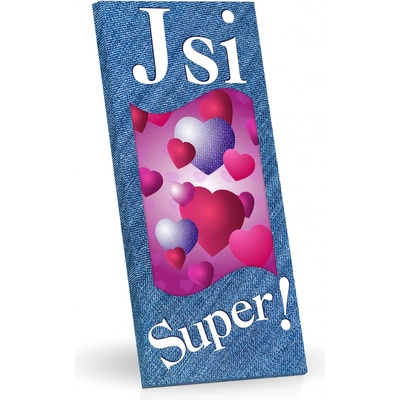 Selllot Mléčná s jahodovým posypem Jsi super se srdíčky 175 g