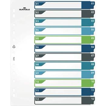 DURABLE Регистър DURABLE plastic A/4 maxi 1-12 цвят 679627 (679627)