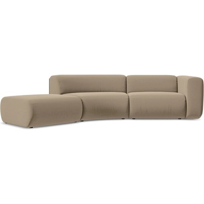 makamii Бежов кадифен шезлонг (ляв ъгъл) Ekahi - Makamii (EKAHI_4SOL_3_P1_C20)