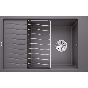 BLANCO Elon XL 6 - Мивка от Silgranit, 78x50 см, с аксесоари, InFino, сива скала 524835 (524835) Мивка за вграждане