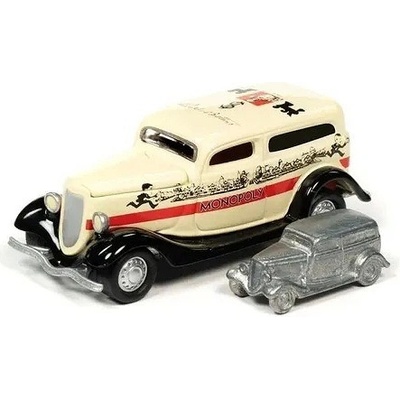 Johnny Lightning Ford Panel Van 1933 Monopoly + figurka pro hru 1:64