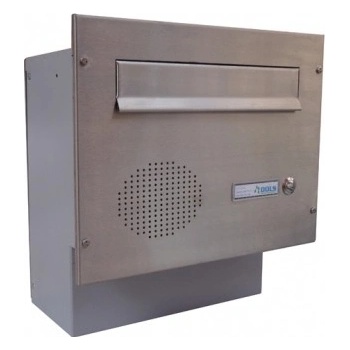 DOLS Poštovní schránka F-04 do sloupku s el. + čelní deska se zvonkem a HM URMET - NEREZ