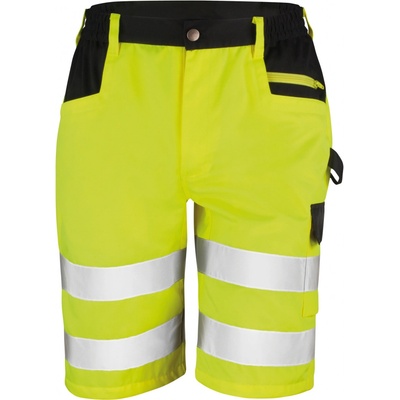 Result Unisex bezpečnostné kraťasy R328X Fluorescent Yellow