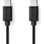 Nedis CCGL60700BK10 USB C - USB C (USB-C) кабел, USB2.0, 60W, дължина 1m (CCGL60700BK10)