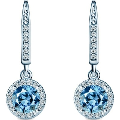 SAVICKI Náušnice This is Love: biele zlato, modré laboratórne diamanty, laboratórne diamanty TIL-K02-BR-050-LABBLUE-B