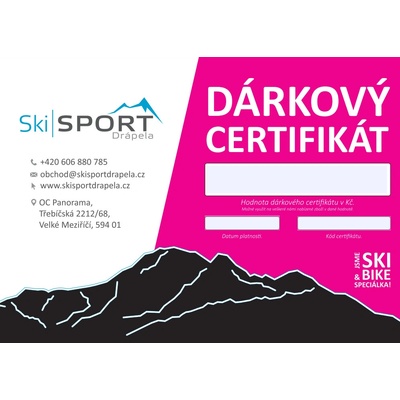 SKISPORT Drápela Dárkový certifikát 500,-Kč
