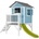 axi Къща за игра Sunny Lodge XL с пързалка (C050.002.01)