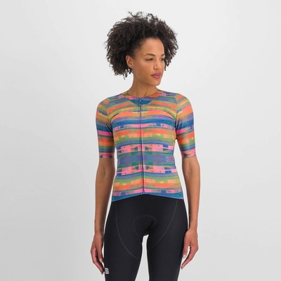 Sportful GLITCH BOMBER dámsky multicolor papaya