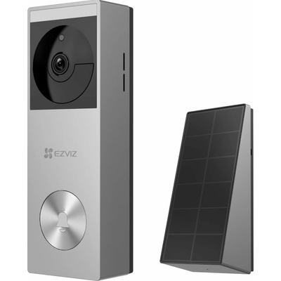EZVIZ chytrý domáci zvonek s kamerou HP3 Pro/ Wi-Fi/ rozlišení 2048 x 1296/ napájení ze sítě a baterie/ šedo-stříbrné CS-HP3-R100-1K3WPDL(Pro)