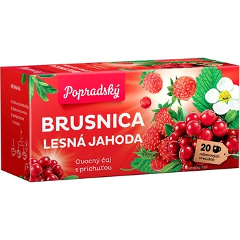 Balírny obchodu Poprad Ovocný čaj Brusinka Lesní jahoda 40 g