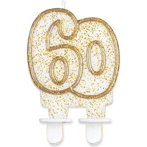 Godan Свещ за торта 60 - злато