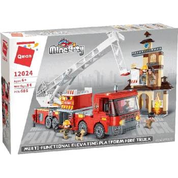 Qman Конструктор, Qman, MineCity, Многофункционална пожарна повдигаща се платформа, 686 части (Q12024)
