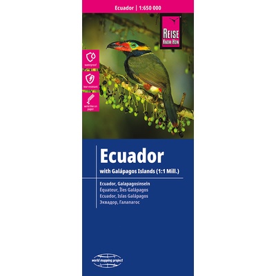 mapa Ecuador 1:650 t. Galápagos 1:1 mil.