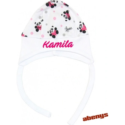 Kojenecká čiapka BABY s menom PANDA