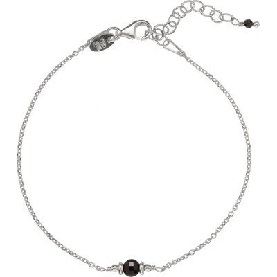 Alisia Minimalistický strieborný náramok s čiernym spinelom AL4897-Argento-Spinello