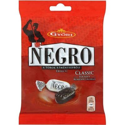 Győri Negro Classic tvrdé bonbony plněné mentolově anýzových 79 g