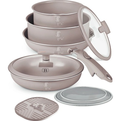 BERLINGERHAUS Súprava riadu s titánovým povrchom 9 ks Taupe Collection