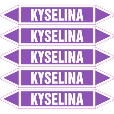 Grafiko | Kyselina - dle ČSN 13 0072 - Materiál fólie s ochrannou laminací, Rozměr aršík 5ks šipka 250x52mm