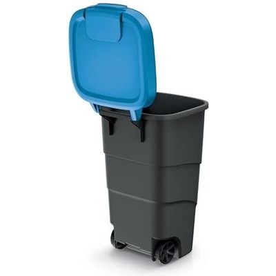 Prosperplast Wheeler 110 l antracit s modrým víkem