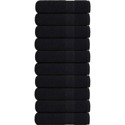 vidaXL Кърпи за душ FROGN 10 бр. Черни 70x140 см 360 г/м2 (136955)