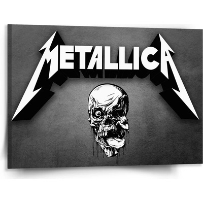 Sablio Obraz METALLICA Lebka Sivá - 150x110 cm