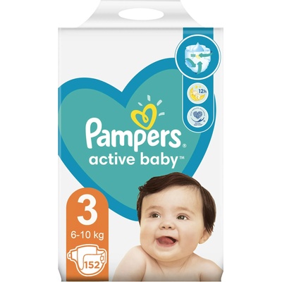 Пелени Pampers - Active Baby 3, 152 броя (1100002045)