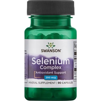 Swanson Selenium Complex, 200 mcg, 90 капсули, Swanson (SWU067)