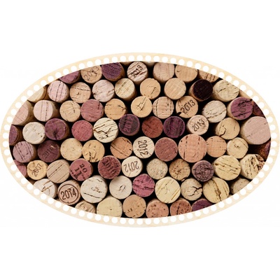 Woody Crafts Dno/víko - ovál 40x25 cm, korky