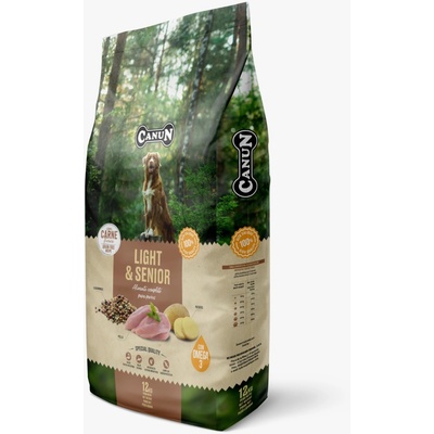 Canun Fresh Light & Senior krmivo pre starších psov a s nadváhou 12 kg