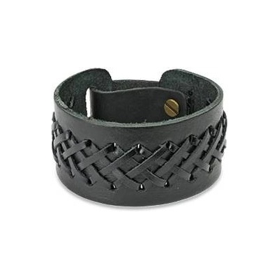 Šperky4U Kožený černý NR1016