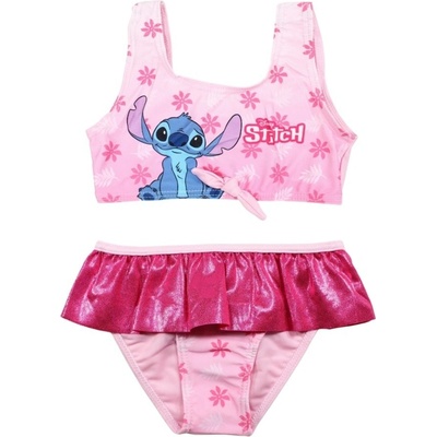 Difuzed Dievčenské dvojdielne plavky Lilo & Stitch s volánikom