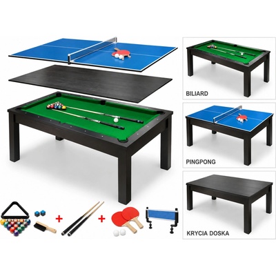 Playronix Jedálenský biliardový stôl 3v1 7 ft