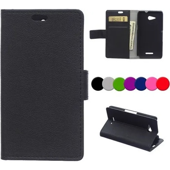 Sony Xperia E4g Magnetic Wallet Кожен Калъф и Протектор