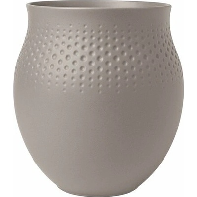 Villeroy & Boch Collier Taupe porcelánová váza Perle, 18 cm 10-1687-5511