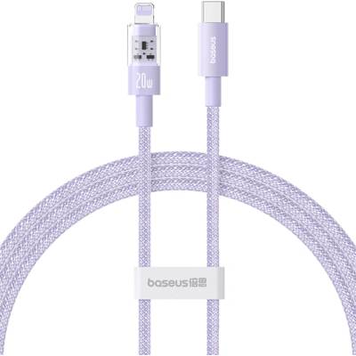 Baseus Кабел USB-C към Lightning, бързо зареждане 20W, 1m - Baseus Gem (P1037300151111-00) - Nebula Purple