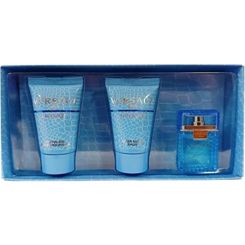 Versace Man Eau Fraiche Комплект (EDT 5ml + AS Balm 25ml + Shower Gel 25ml) за Мъже