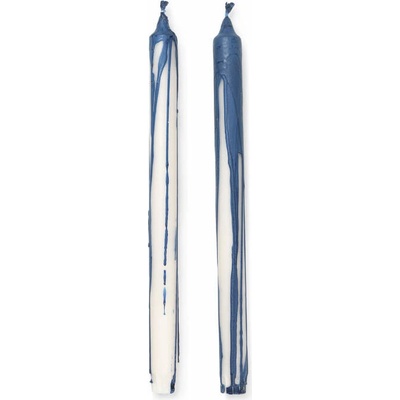 Ferm Living Svíčky Dryp set 2ks, Deep Blue