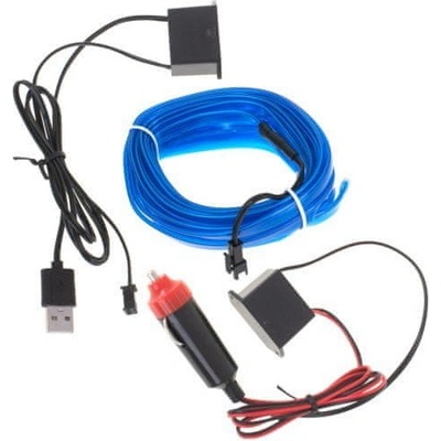 KIK KX4955 LED ambientní osvětlení pro auto/auto USB/12V páska 5m modrá | Zboží Auto