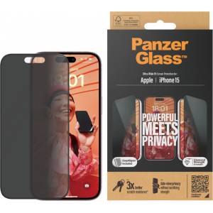 Panzer Стъклен протектор PanzerGlass за Apple iPhone 15 UWF Privacy wA