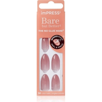 KISS imPRESS Bare but Better umělé nehty samolepicí Serenity 30 ks
