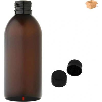 Tera plastová lahvička hnědás černým uzávěrem 250 ml 180 ks