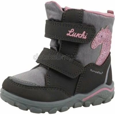 Lurchi Detské zimné topánky 63L1083001 grey-pink