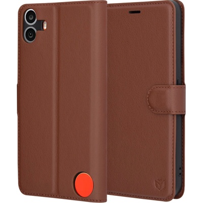 Techsuit Kožené pouzdro Nothing CMF Phone 1 hnědé