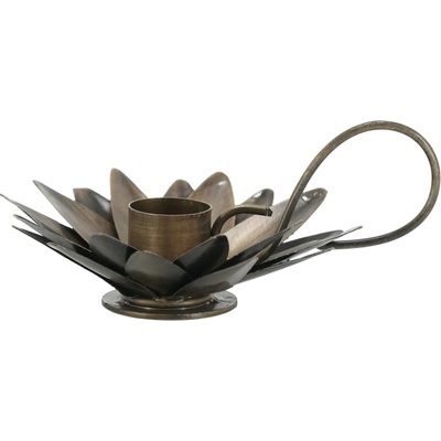 Chic Antique Kovový svietnik s uškom Flower